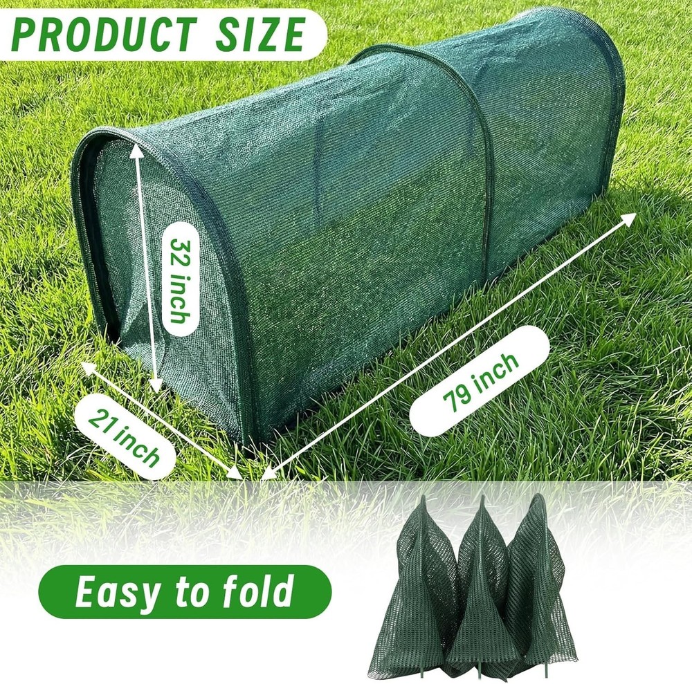 Foldable Chicken Run Tunnel 79" Portable Coop Extension