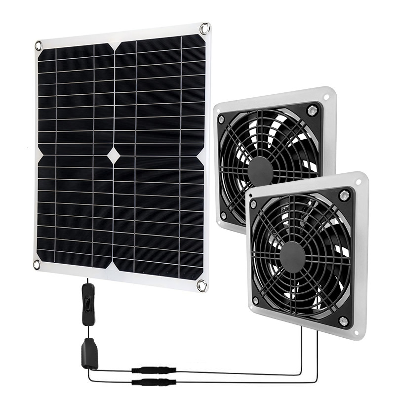 High-efficiency Monocrystalline Silicon Solar Panel With 2 fans New product