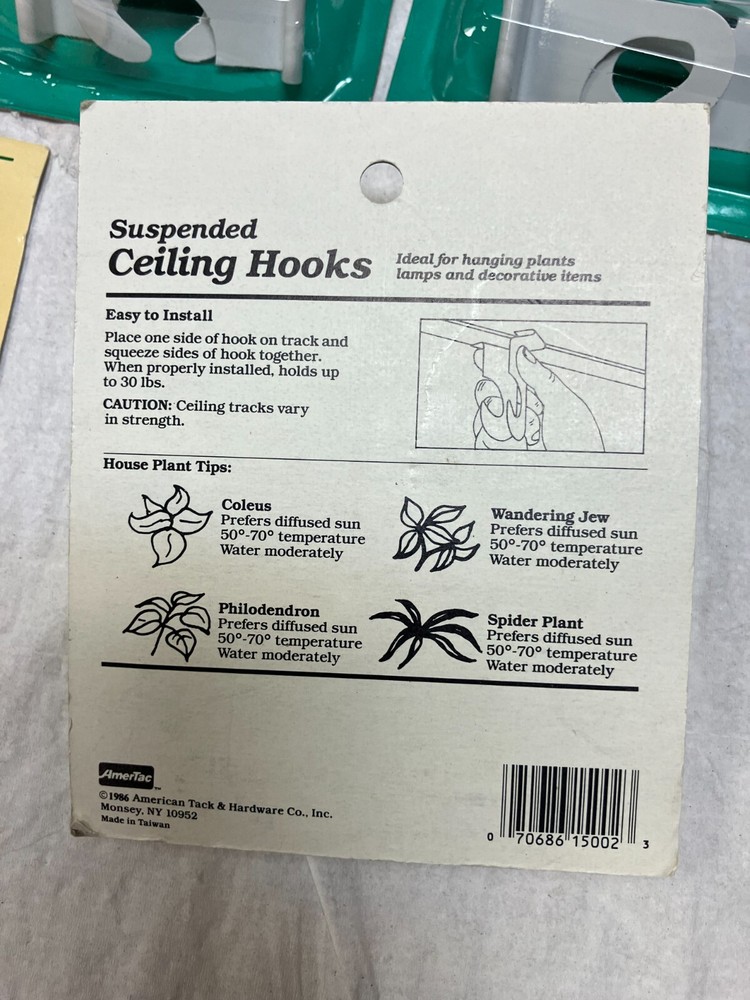 2 Pack (5 Sets) Drop Suspended Ceiling Hooks 682502, TOTAL 10