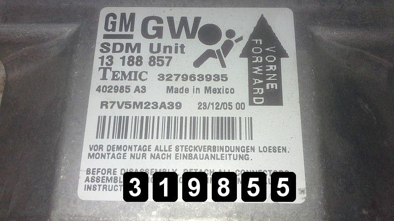 2005 OPEL ASTRA ECU MODULE 13188857 GENUINE