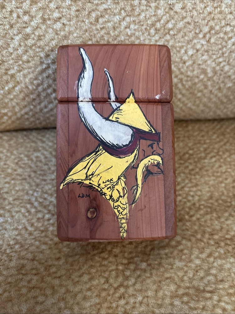 Beautiful Hand Painted Vikings Cigarette Box