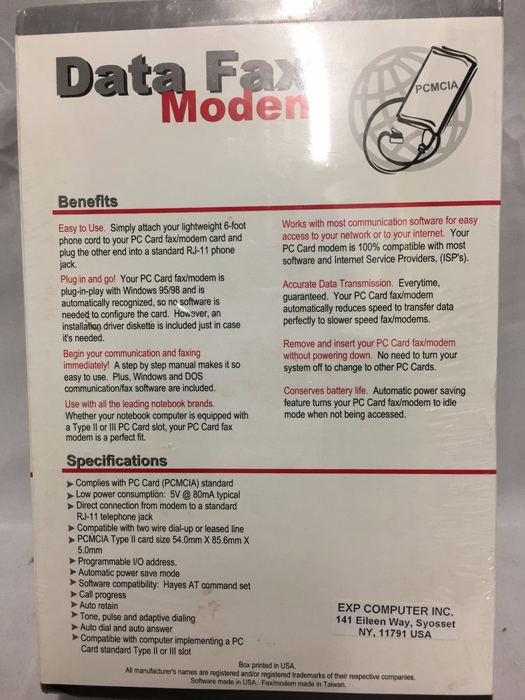 PCMCIA DATA FAX MODEM ~ Usedhandhelds