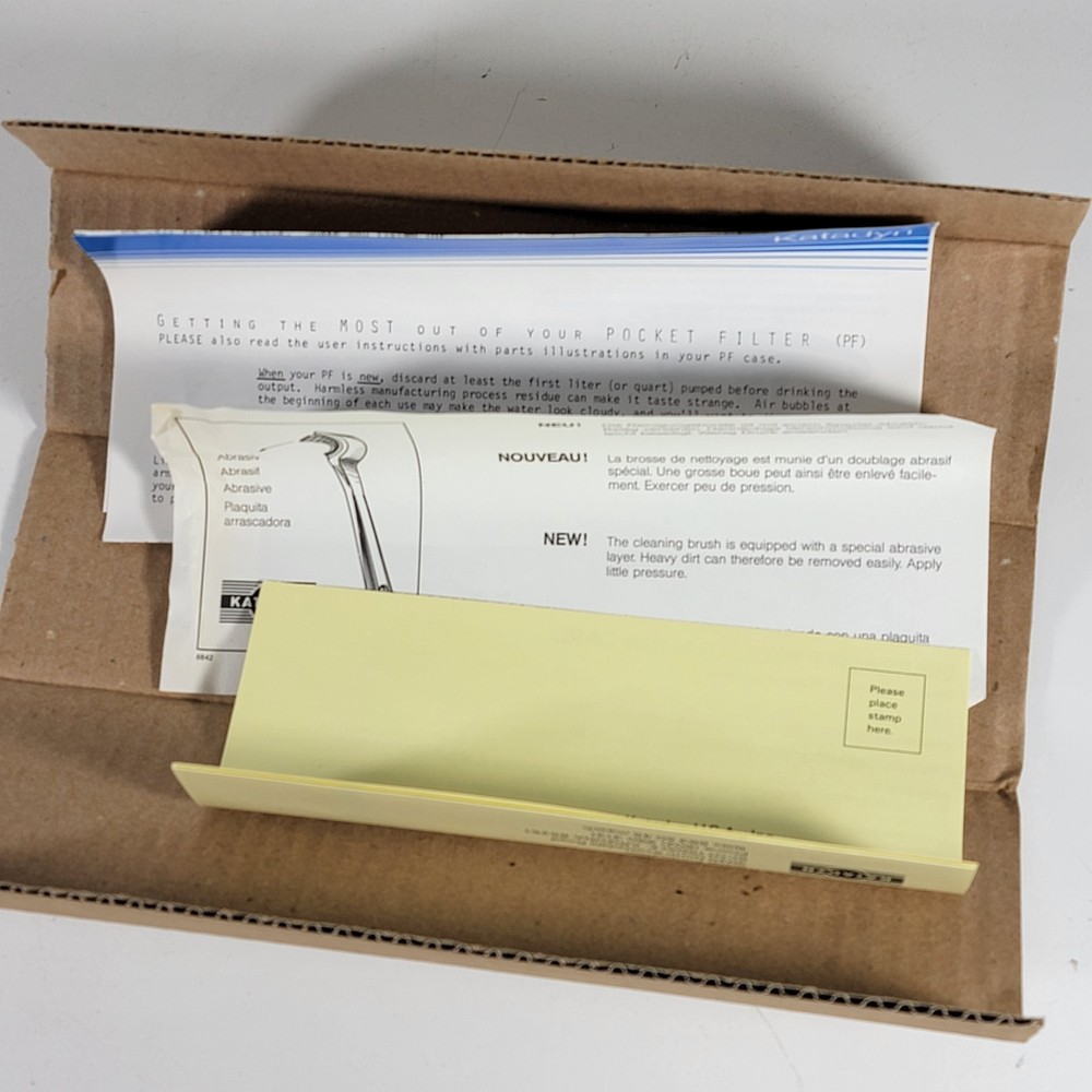 Katadyn Pocket Water Filter Backpacking New Open Box