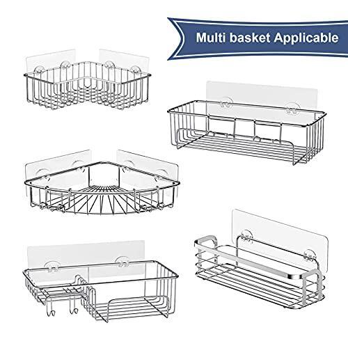 8 Pack Shower Caddy Adhesive Hooks Replacement, Strong sticker Hooks for