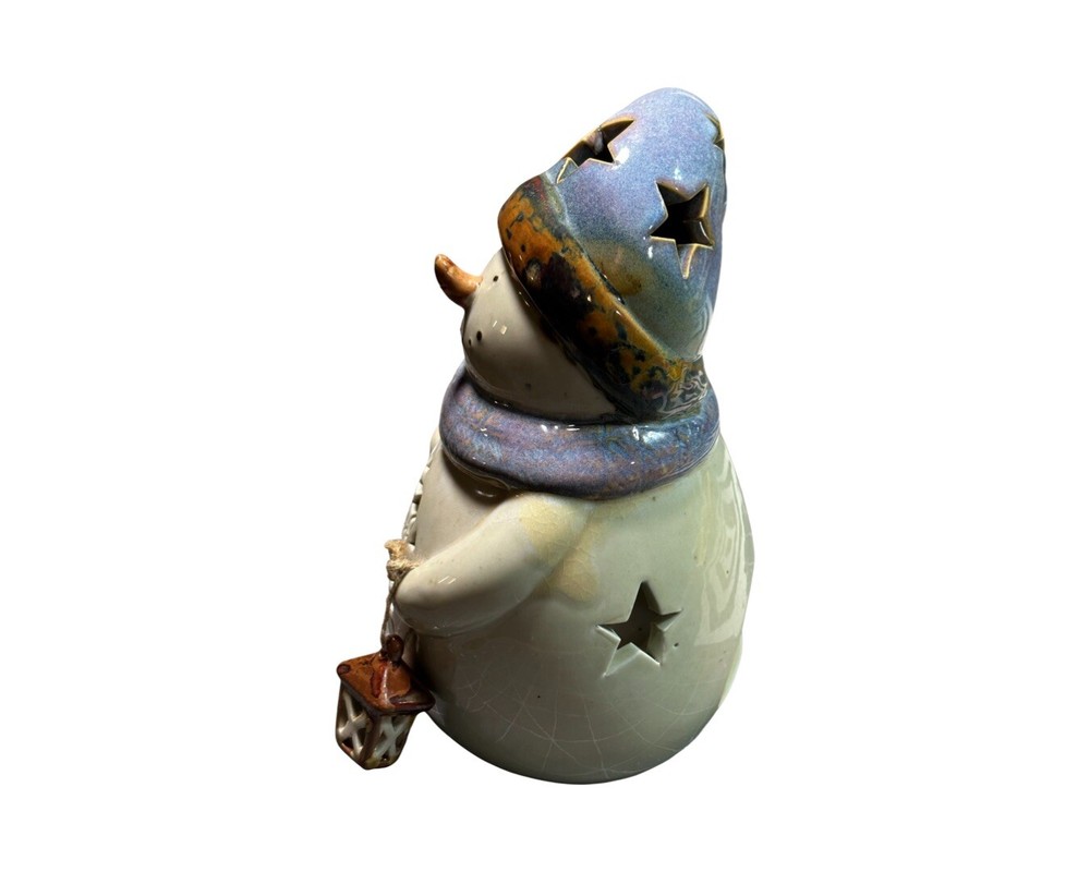 Ceramic ￼￼ ￼Snowman Tea Light 4” X 6” X 8”