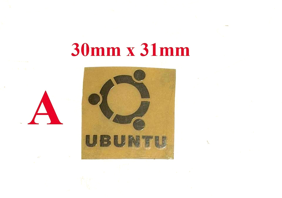 For Linux Ubuntu OS Metallic Sticker Label Logo Decal