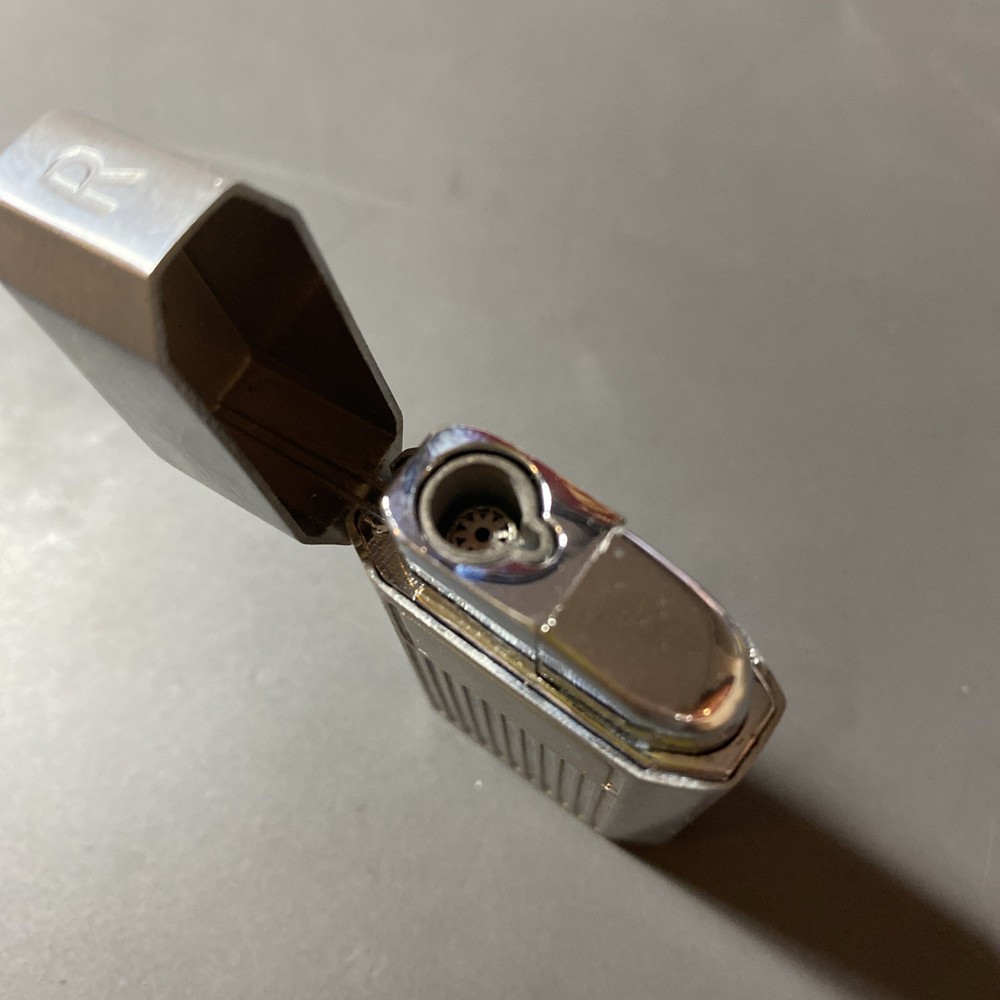 Ronson Jetlite Vintage Chrome Torch Lighter Shield Design As-Is Untested