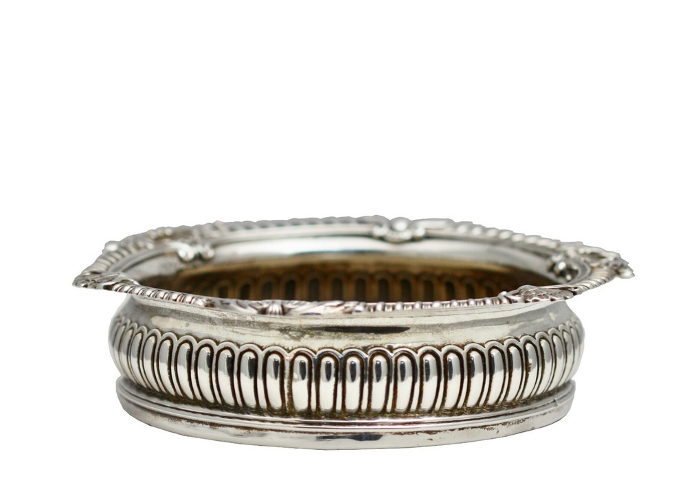 George III Sterling silver wine coaster