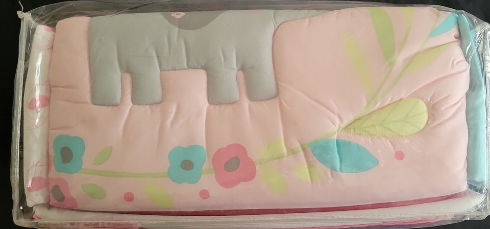 Cuddle Time Nursery Crib Set 5pcs Nursery Collection, Little Elephants Theme