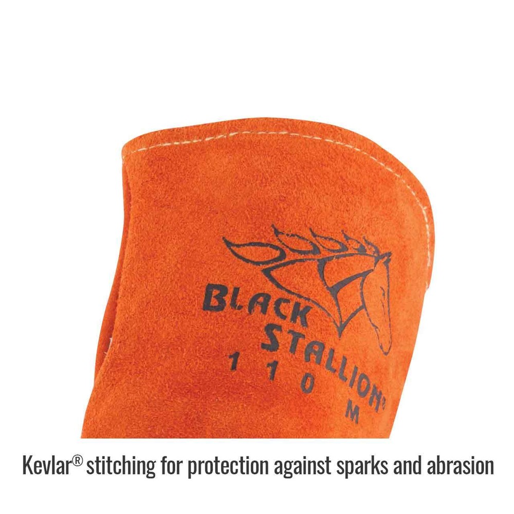Black Stallion 110 Standard Split Cowhide Stick Welding Gloves Medium