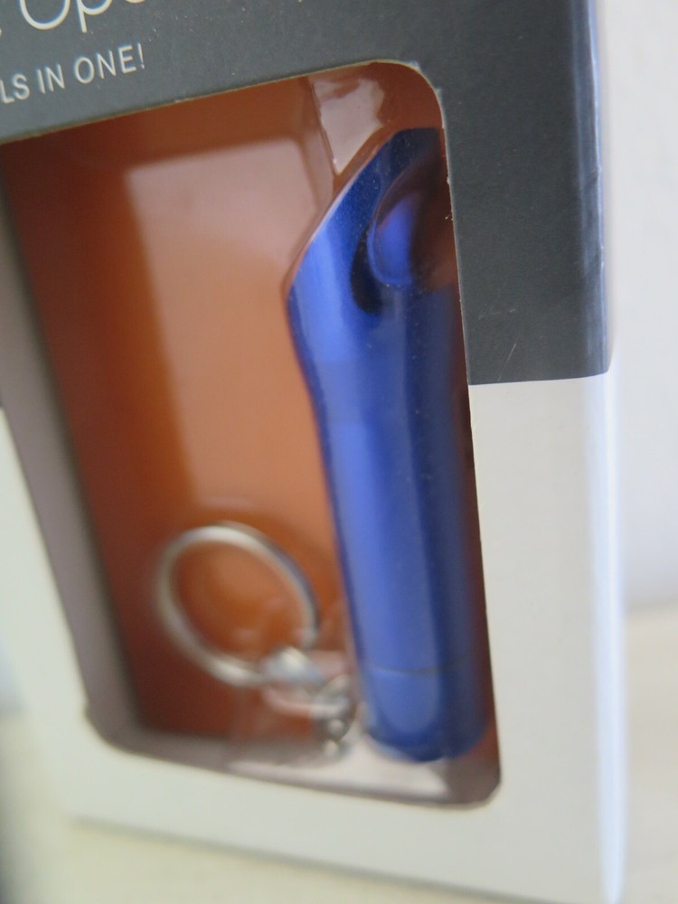 Brookstone Blue Bottle Opener Light 3 tools In 1