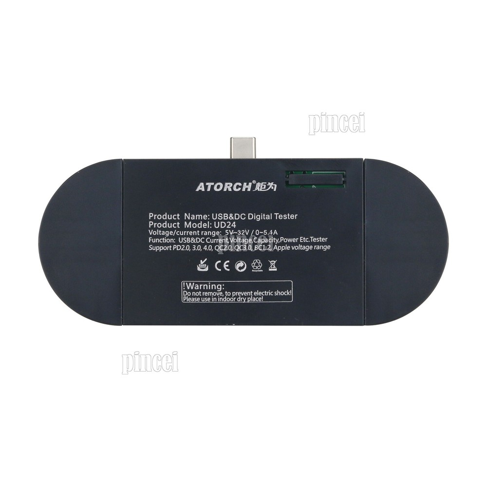 ATORCH UD24 USB Voltmeter Voltage Current Meter DC Digital Tester (Full Set)