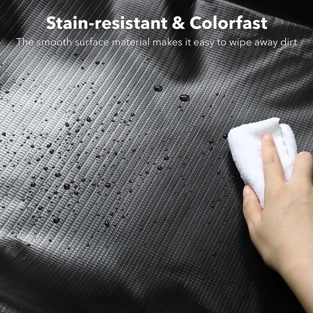 Weatherproof RV Awning Fabric 9'-20' FT For RV Camper Trailer Replacement Vinyl