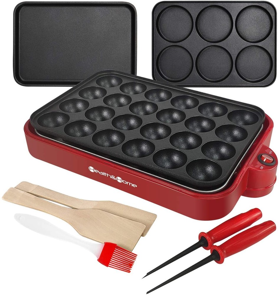 Health and Home Multifunction Nonstick Baking Maker with 3 Interchangeable Ba...