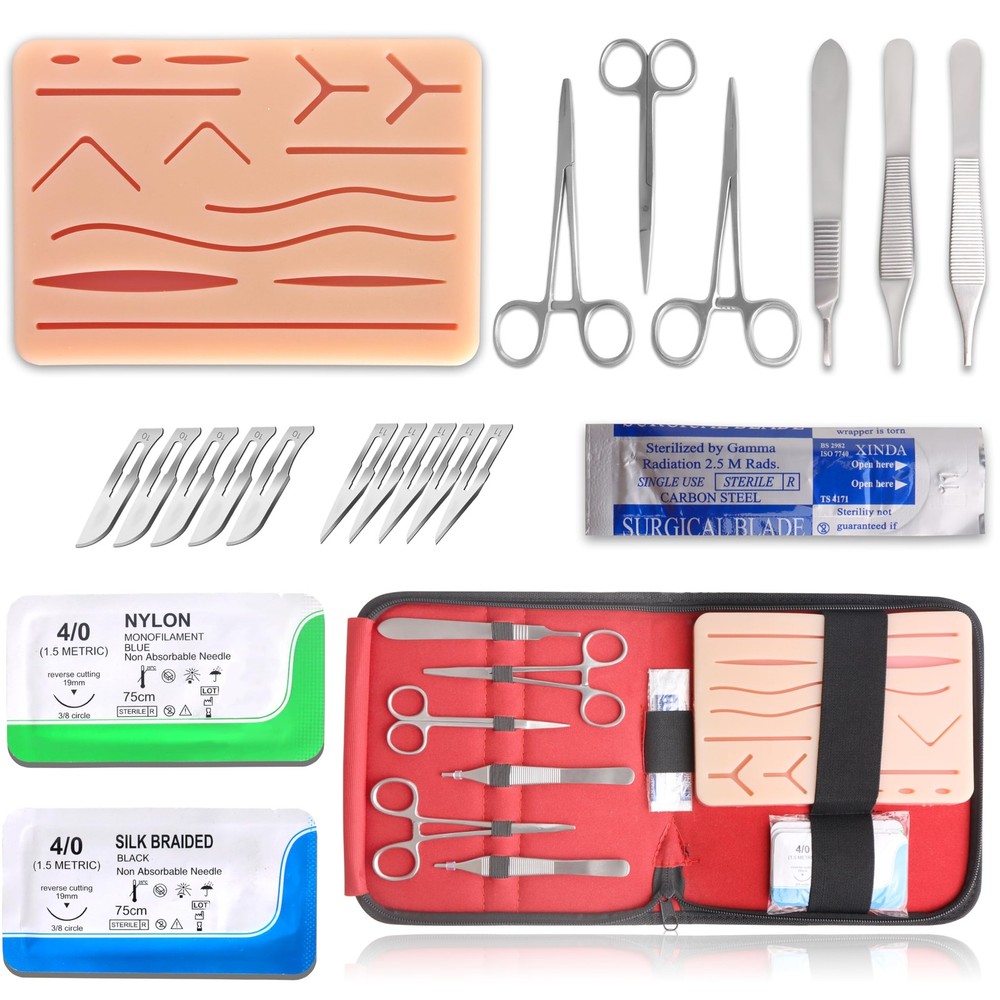 Suture Training Kit for Students – Educational Suturing Practice Set with Sil...
