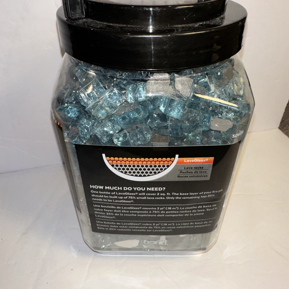 Bond LavaGlass Classic Cut Fire Pit Dispersion Glass, Bodega 10lbs