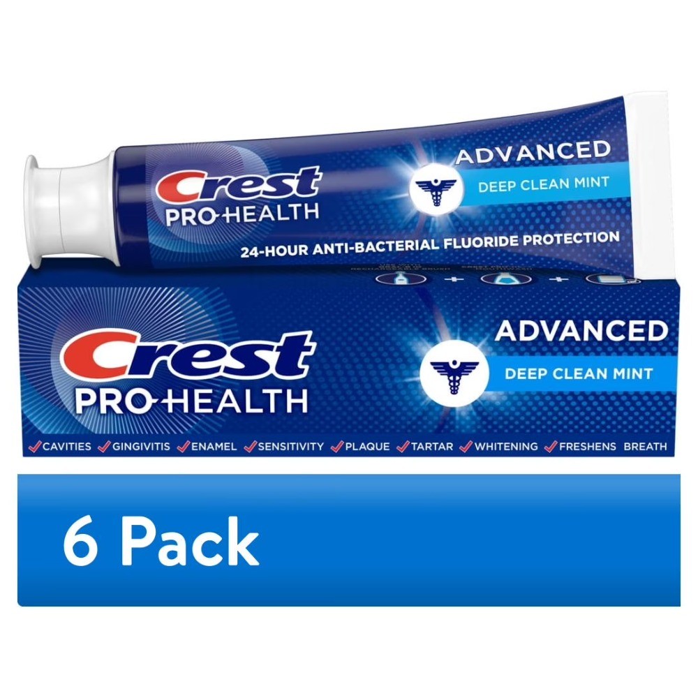 (6 pack) Crest Pro-Health Advanced Deep Clean Mint Toothpaste (5.1oz) Twin Pack