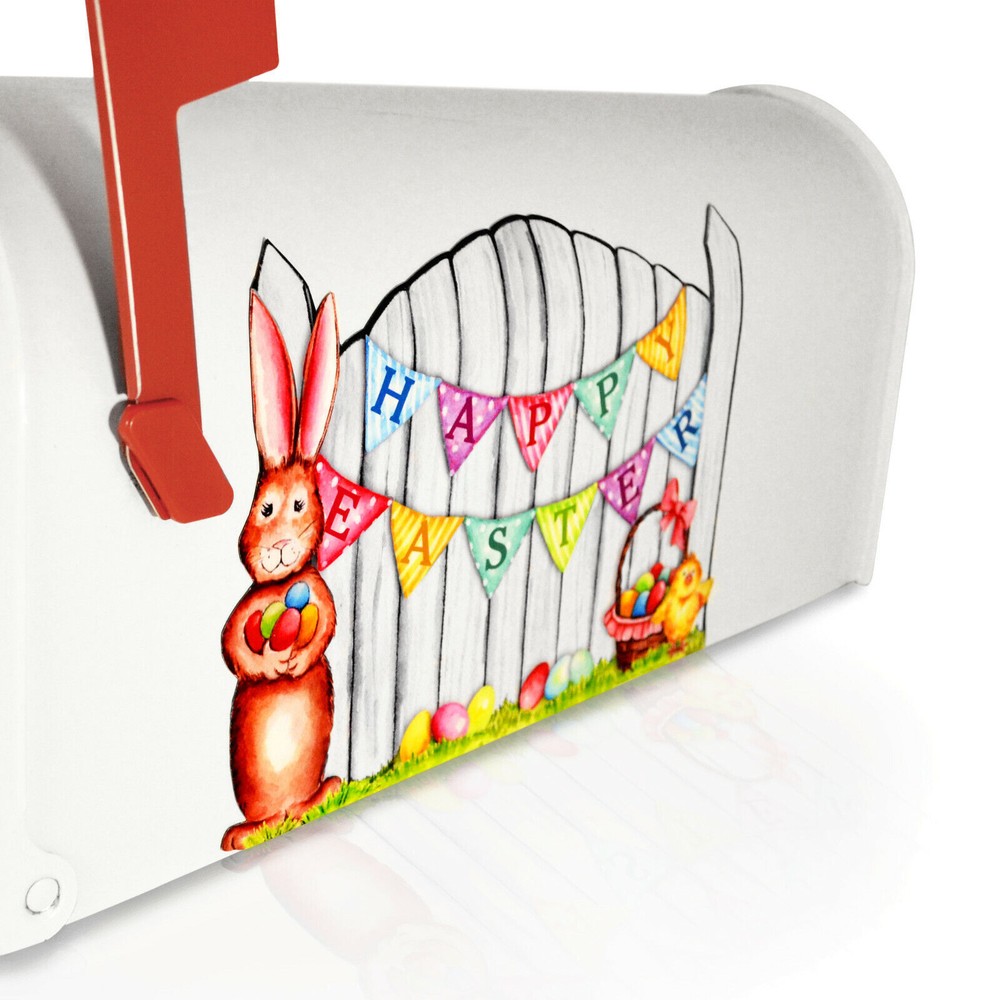 Mailbox Magnet Partial Cover Bunny Happy Easter Bunting Chick Easter Eggs