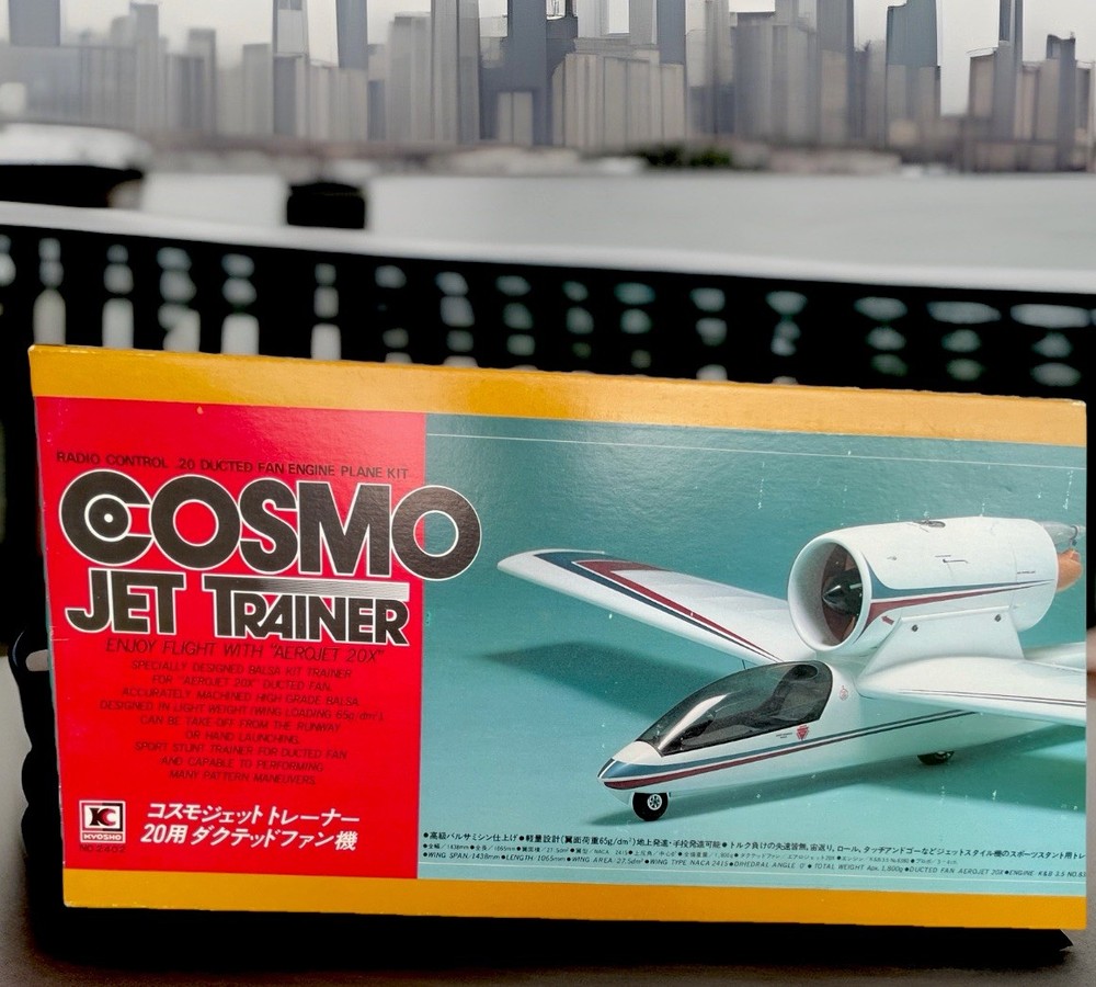 Vintage KYOSHO COSMO JET Trainer Balsa Kit - Nice & Complete Condition!