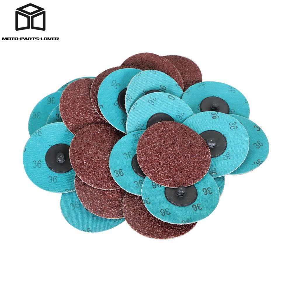 25 Pack 3" 36 Grit Aluminum Oxide Roll Lock Die Grinder Sanding Discs US