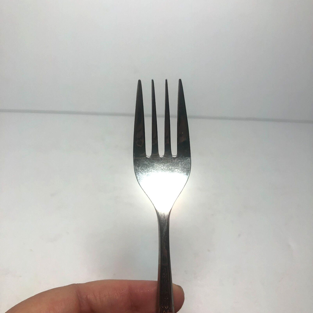 Vintage Rose Stainless Steel Silverware Flatware Japan Salad Fork