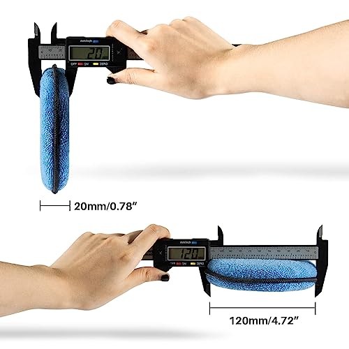12 Pack Microfiber Foam Car Wax Applicator Pad - Foam Applicator Pads Blue