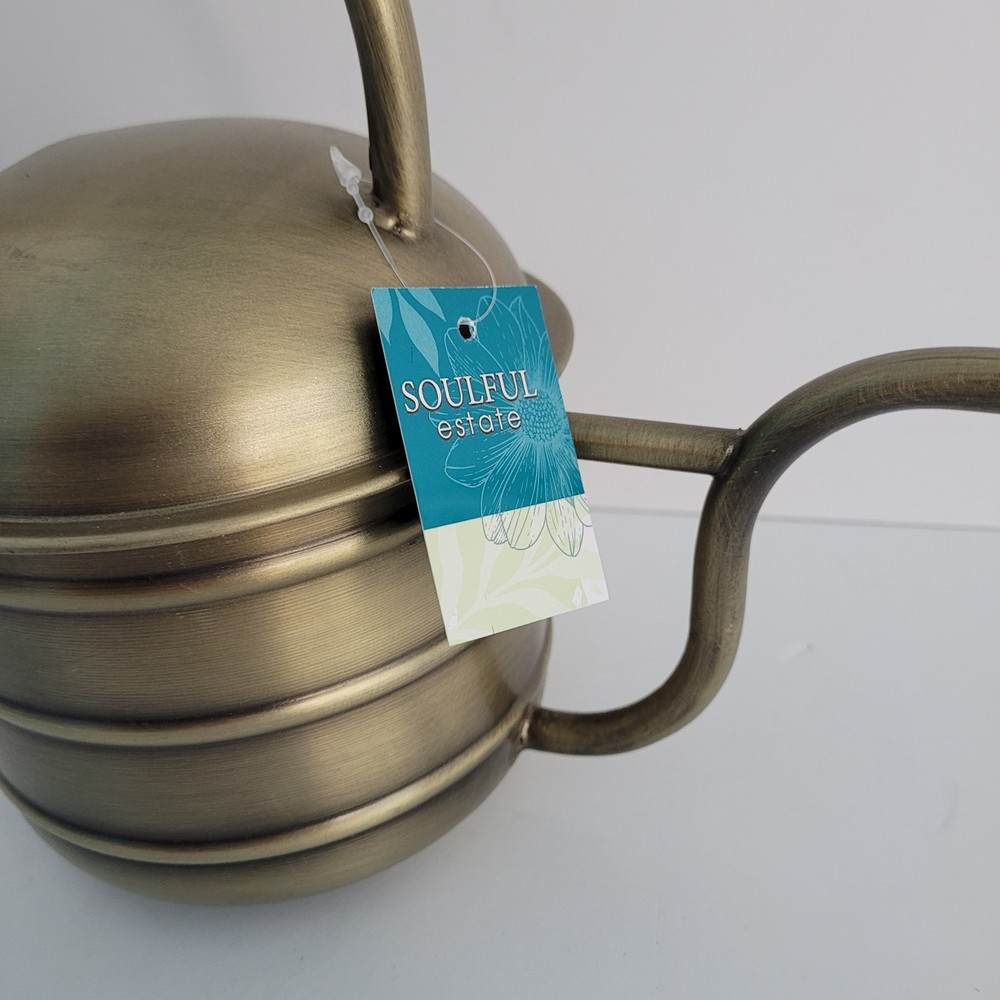 Brass Watering Can 9" H NEW