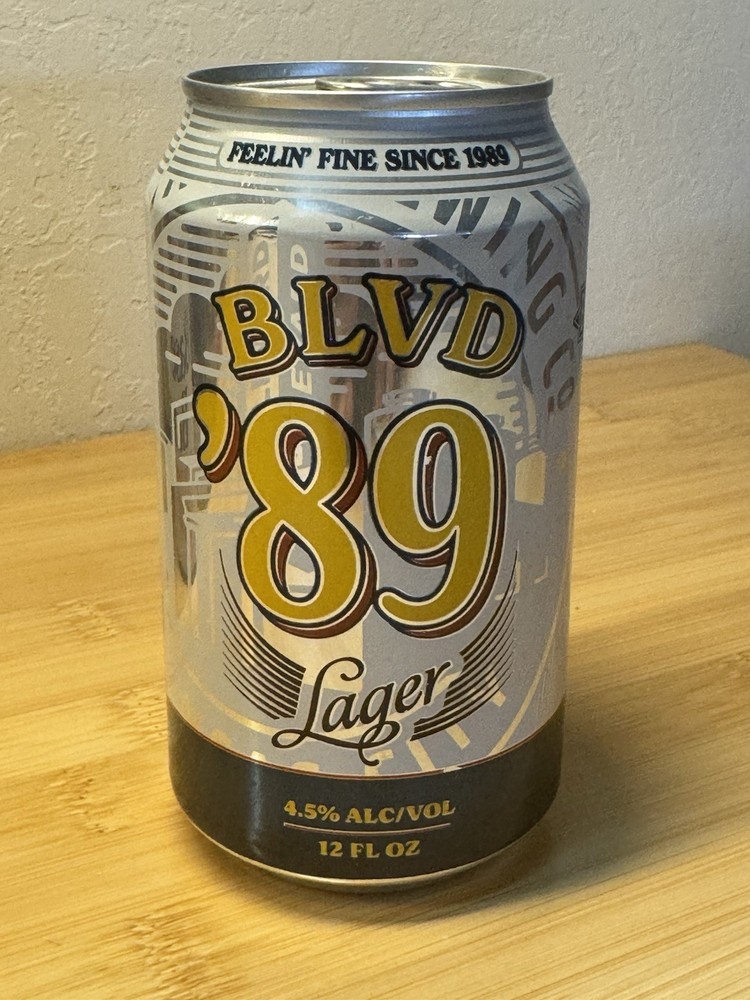 Boulevard BLVD 89 Lager - Empty Beer Can - Bottom Opened