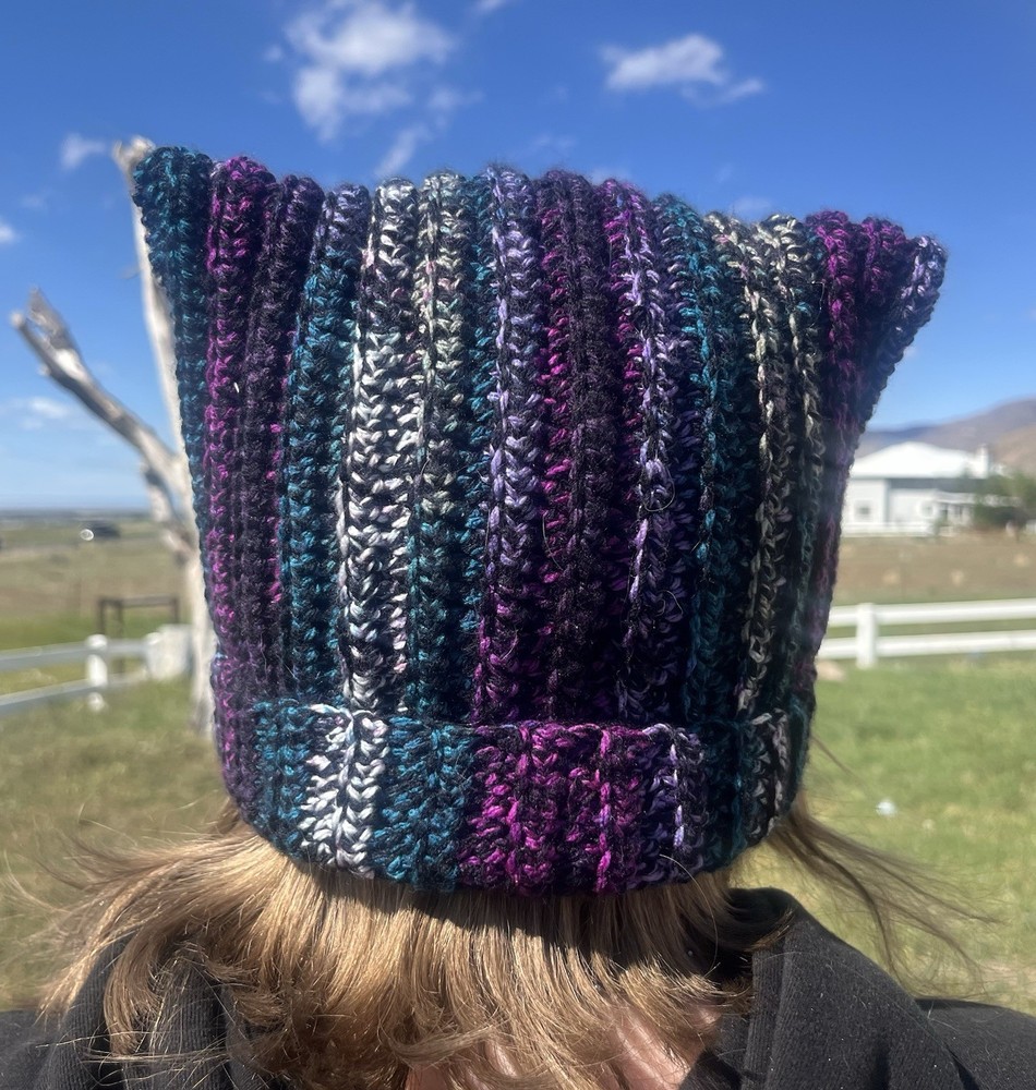 Handmade Crochet Cat-Ear Beanie