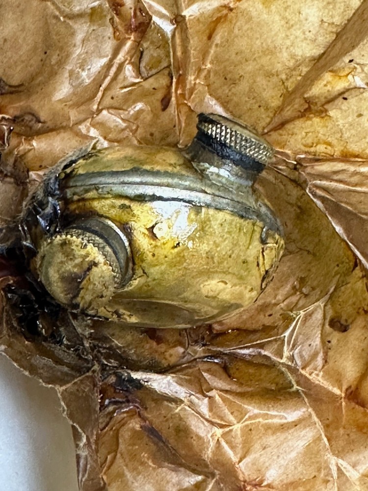 ORIGINAL RUSSIAN MOSIN NAGANT BRASS TURTLE OILER IN ORIGINAL PACKAGE.