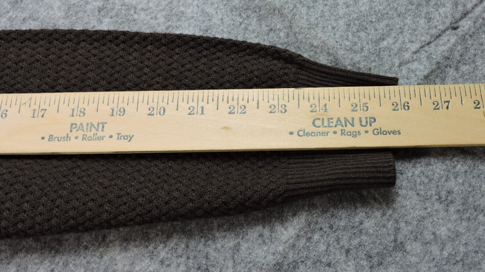 Nickel & Iron Mens Medium Dark Chocolate Textured Pullover 1/4 Zip Jumper