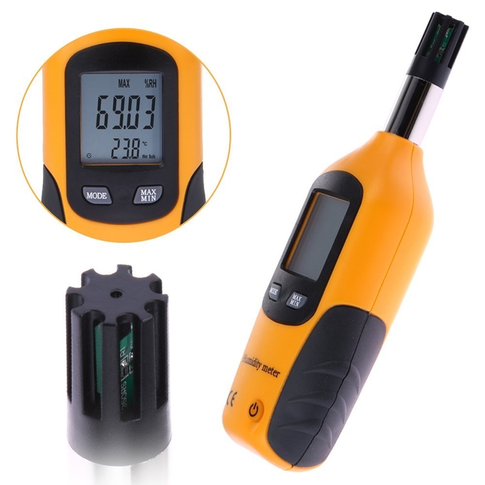 Handheld Temperature & Humidity Meter - Dew Point & Wet Bulb
