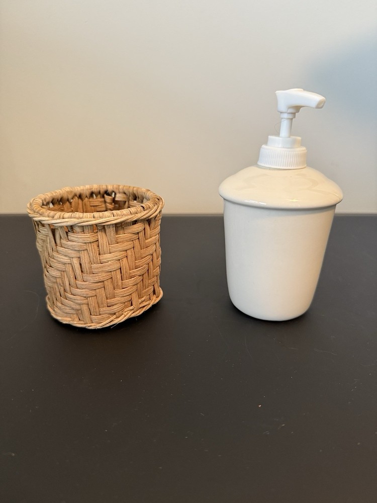 Bathroom Wicker Rattan Accessories Set