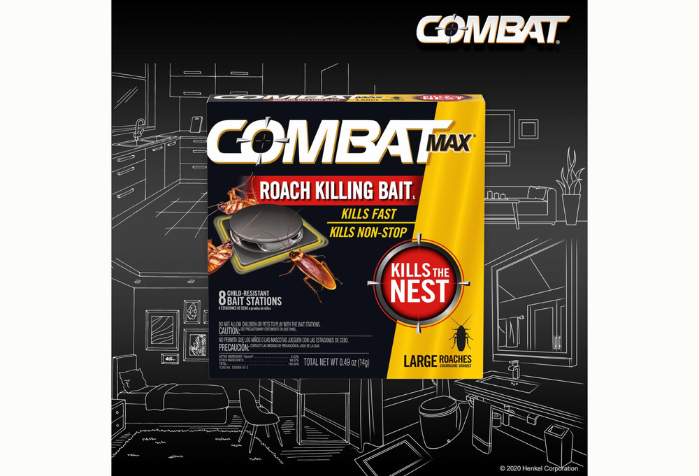 Combat Max Large Roach Killing Bait, 8 count - (Pack of 1)