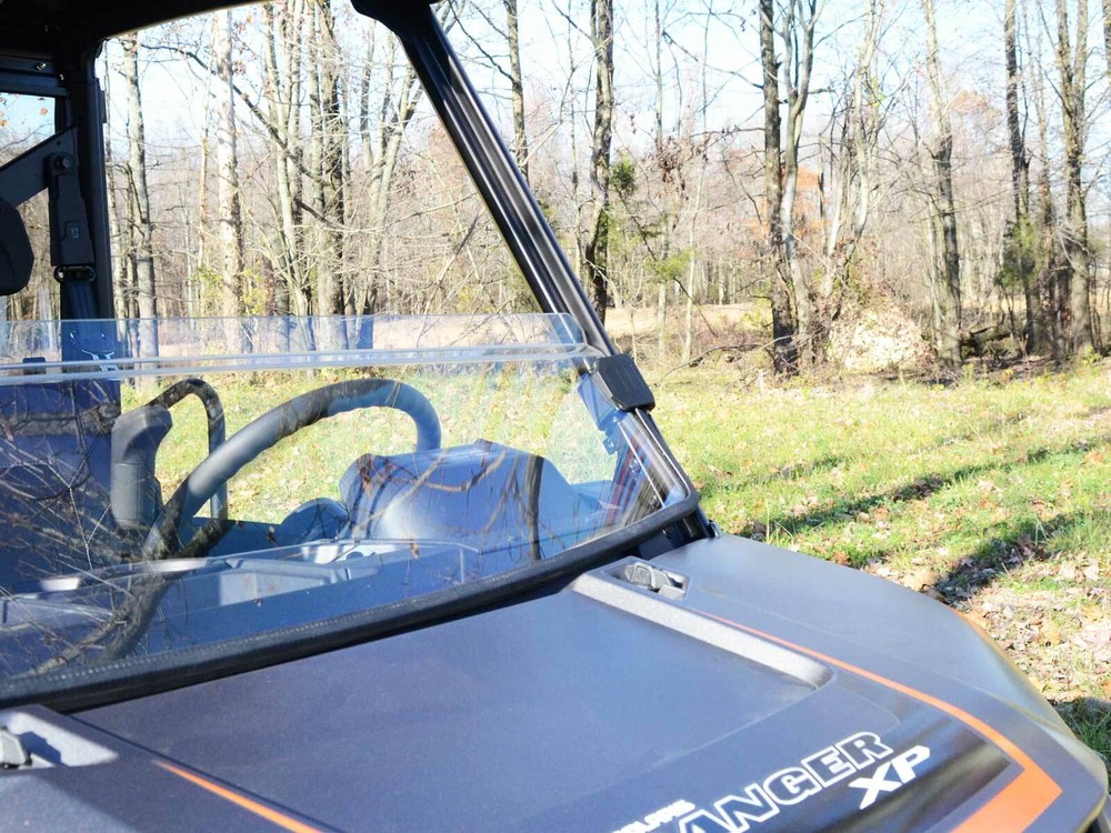 SuperATV Scratch Resistant Half Windshield for Polaris Ranger XP 570 (2015-2016)
