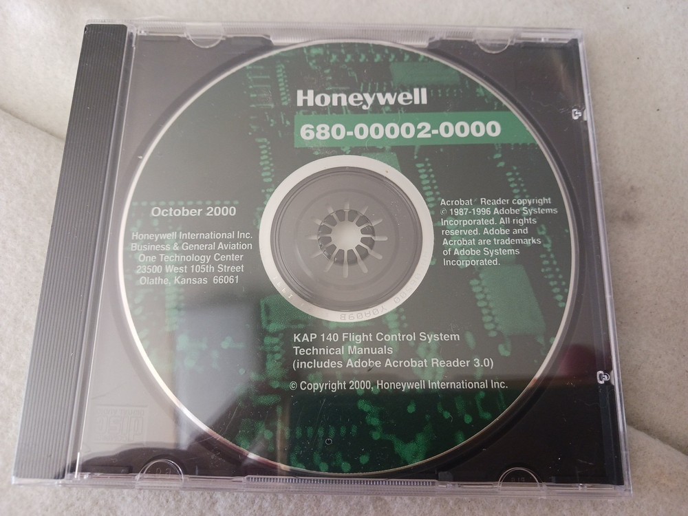 Honeywell KAP 140 Flight Control System Technical Manuals CD 680-00002-0000