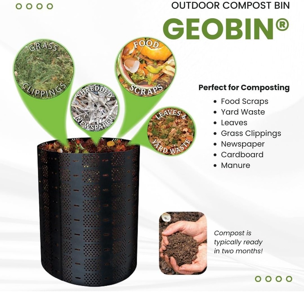 Cylindrical Compost Bin with Connection Keys for Efficient Organic Recycling