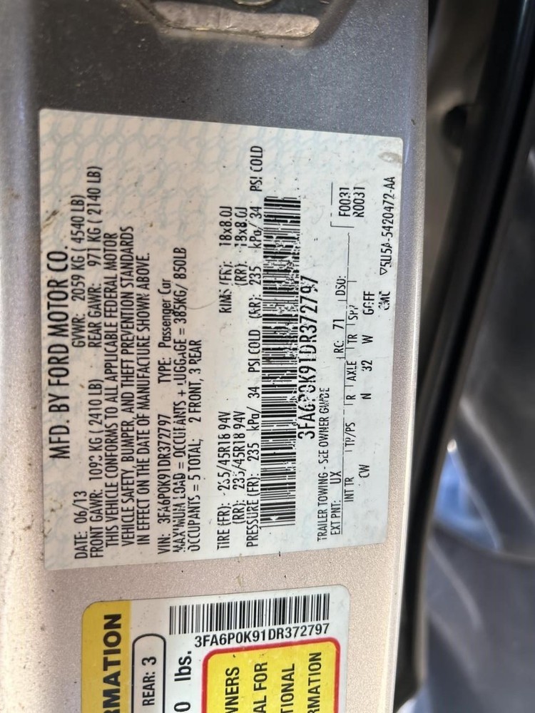 FUSION 2013 High Mounted Stop Light 104727220