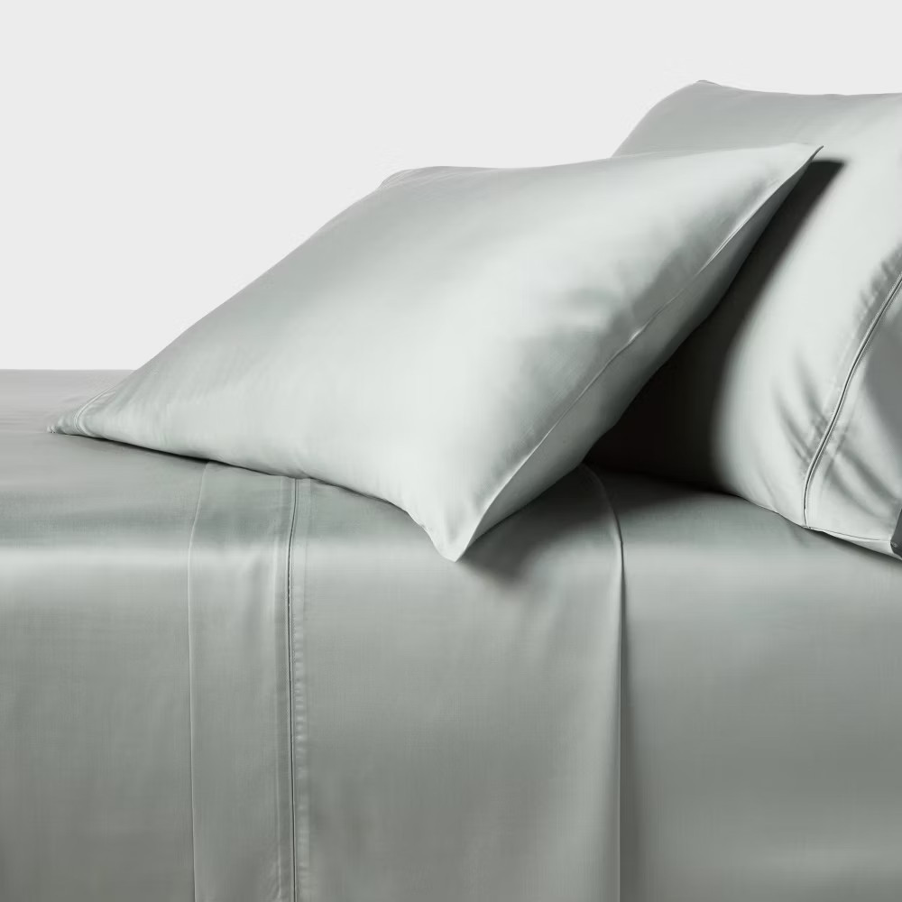 Twin/Twin Extra Long 320 Thread Count Cool TENCEL Lyocell Sheet Set Gray