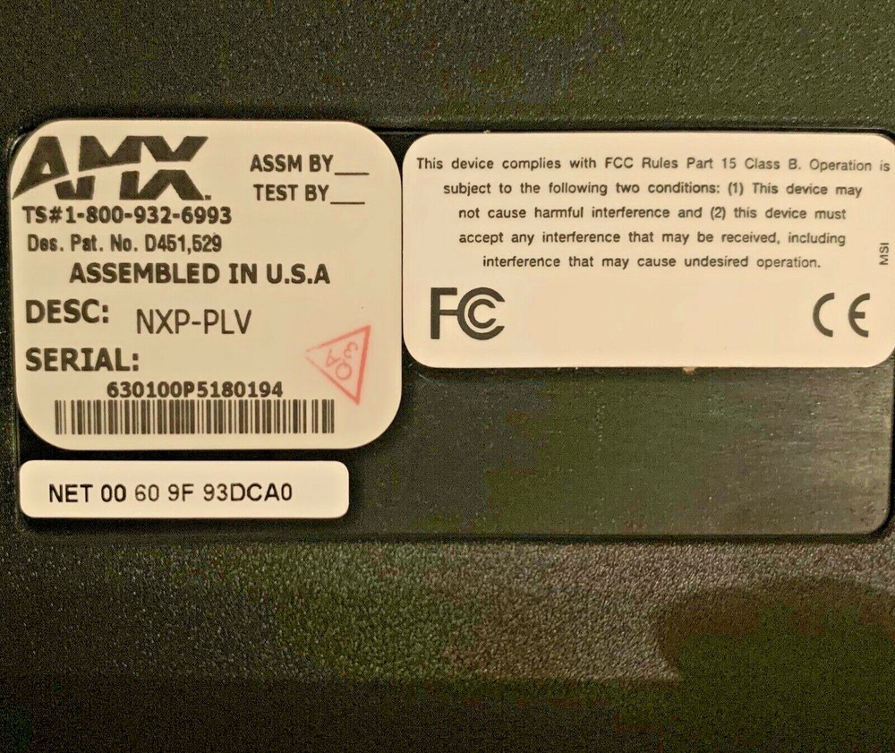 AMX Modero PosiTrack Camera Controller Pilot NXP-PLV