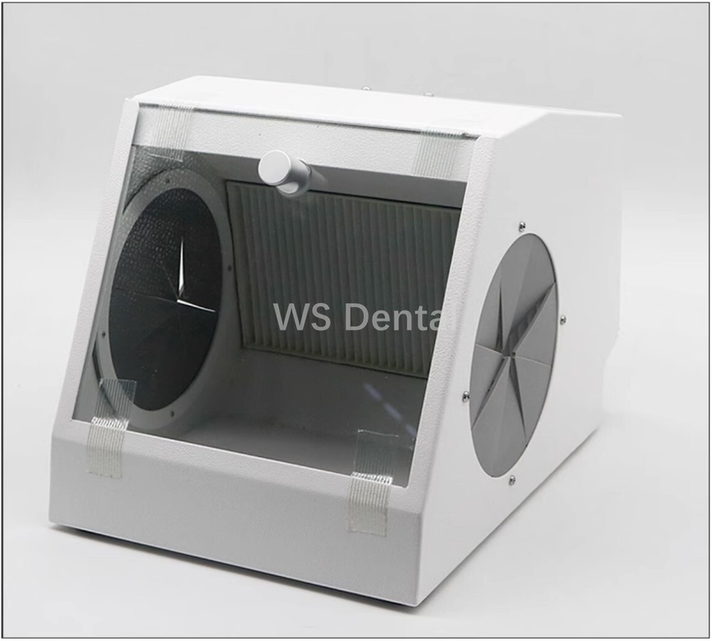 Dental Grinding Polishing Box LED Sandblasting Dust-proof Case Lapping Protector
