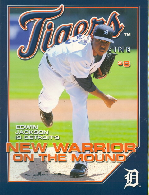 2009 Detroit Tigers Program: Edwin Jackson on Cover