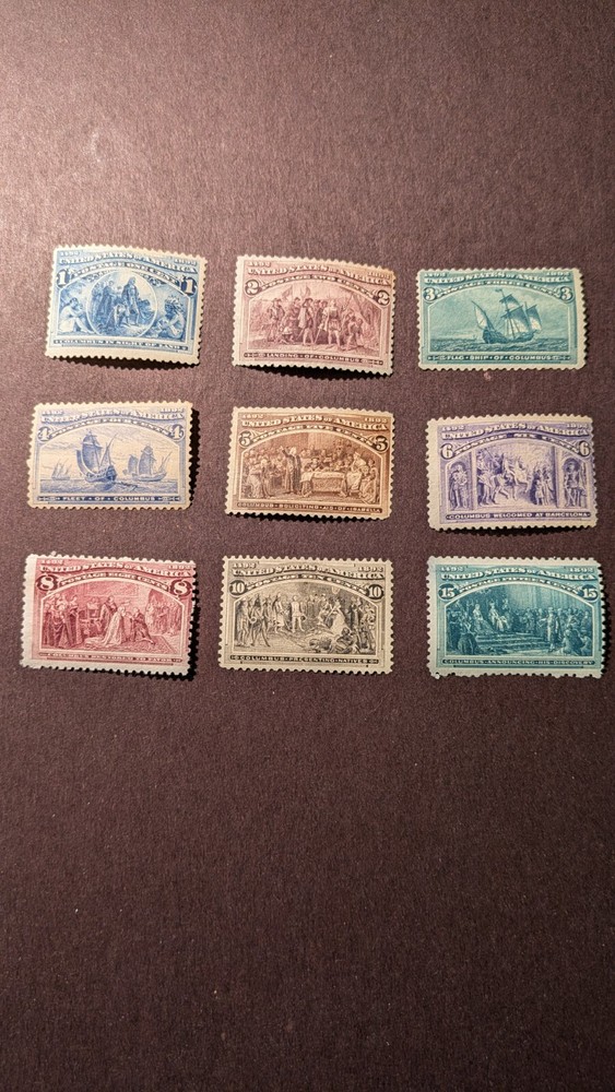 U.S. stamps #230-37 mint hinged
