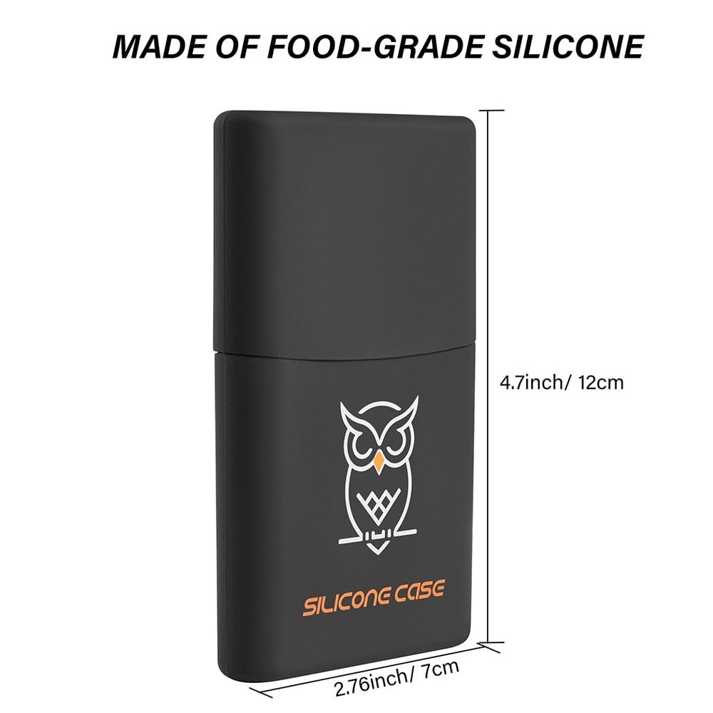 5Hole King Size Preroll Cone Joint Holder Case, Silicone Cigarette Case, Clas...