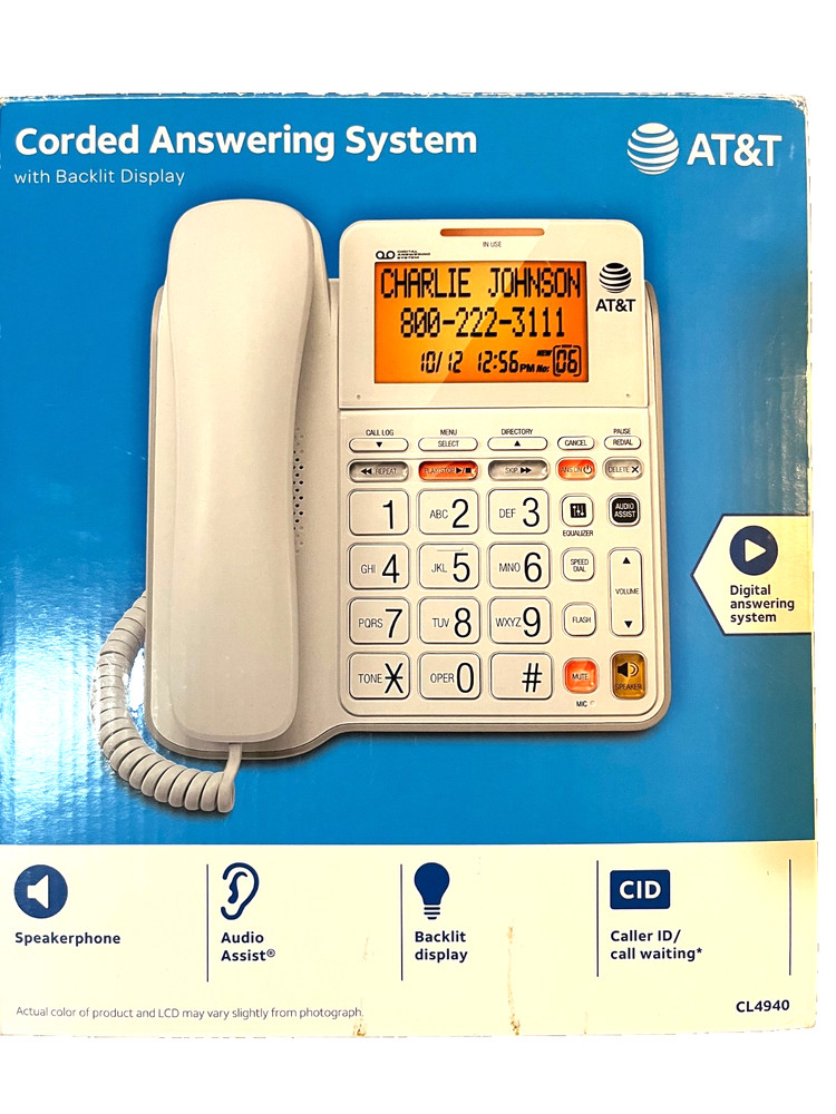 "AT & T" Corded Answering System ((NIB