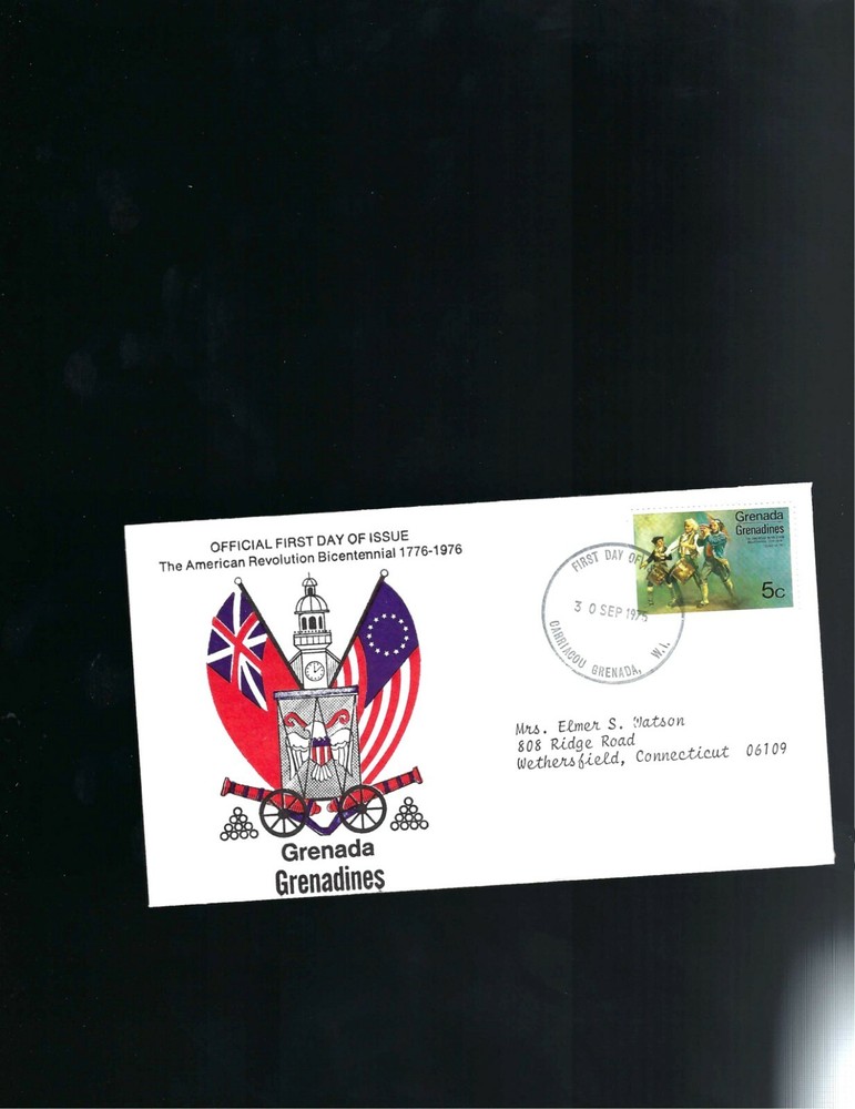1975 Grenada FDC USA Bicentennial Cover