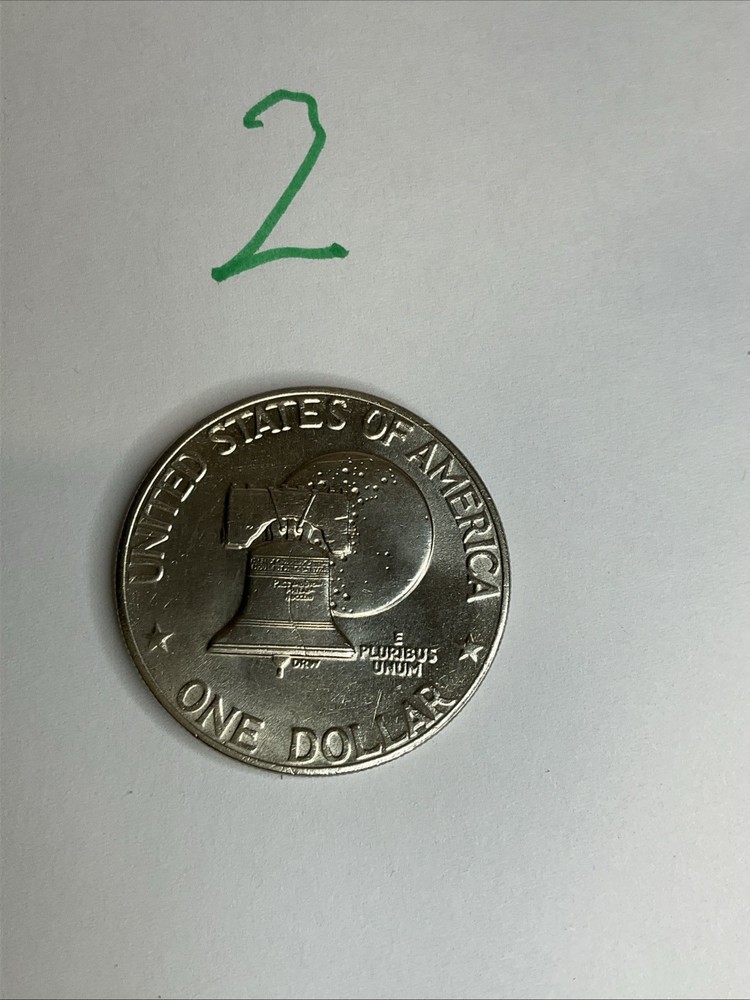 1976 Eisenhower $1 Bicentennial Type 1 Bold Lettering Clad Circulated