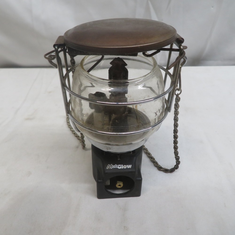 Vintage Master Glow Propane Single Mantle-Lite Hanging Lantern +MISSING KNOB+