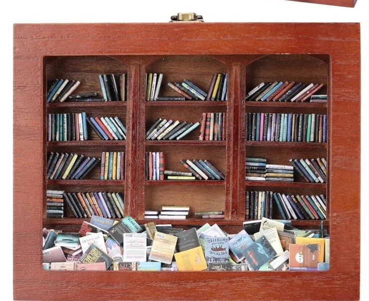 Miniature Bookshelf Puzzle Box New