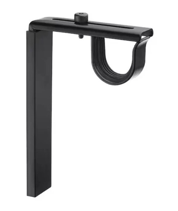 IKEA BETYDLIG Curtain Rod Holder Bracket Wall Ceiling Adjustable Black Pair